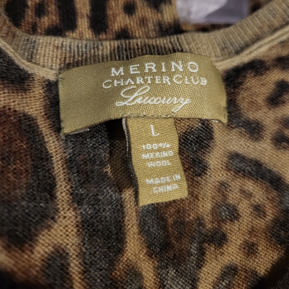 Cheetah Print Long Sleeved Sweater - Picture 2 of 3